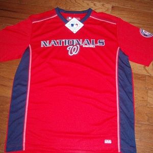 Nationals Red Short Sleeve Shirt MLB GM TX3 Cool